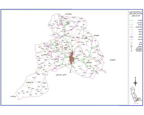 نقشه شهرستان بوکان - آذربایجان غربی - فایل اتوکدی و PDF