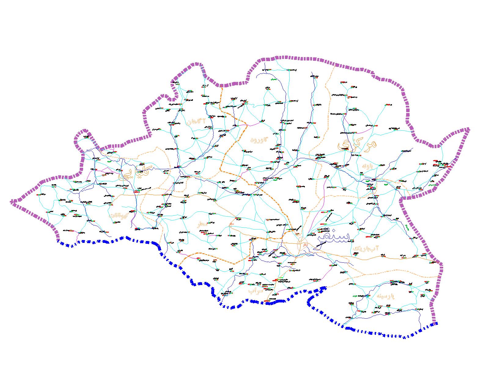 دانلود نقشه اتوکدی شهرستان سنقر - استان کرمانشاه - فایل کده: فروشگاه همه!