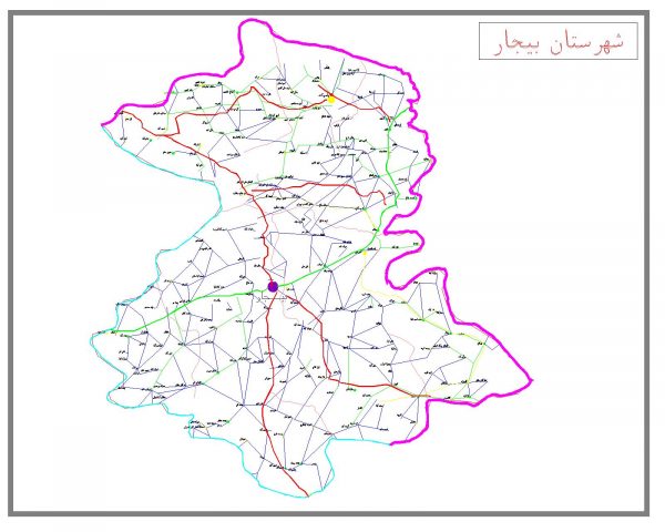 دانلود نقشه اتوکدی شهرستان بیجار