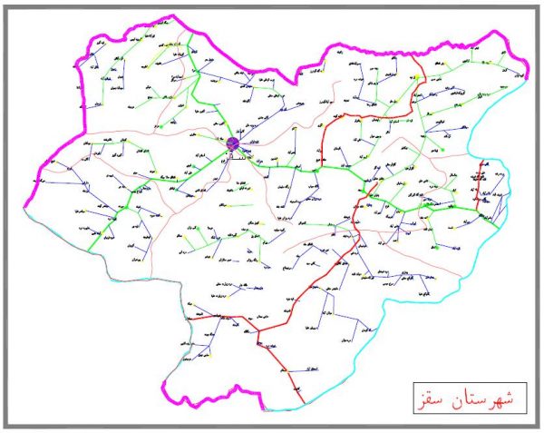 دانلود نقشه اتوکدی شهرستان سقز - استان کردستان