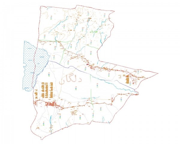 دانلود نقشه اتوکدی شهرستان دلگان