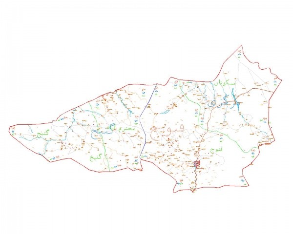 دانلود نقشه اتوکدی شهرستان فنوج
