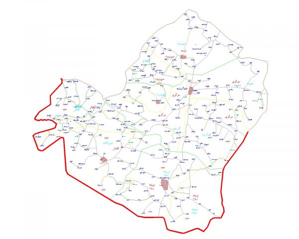 دانلود نقشه اتوکدی شهرستان خدابنده