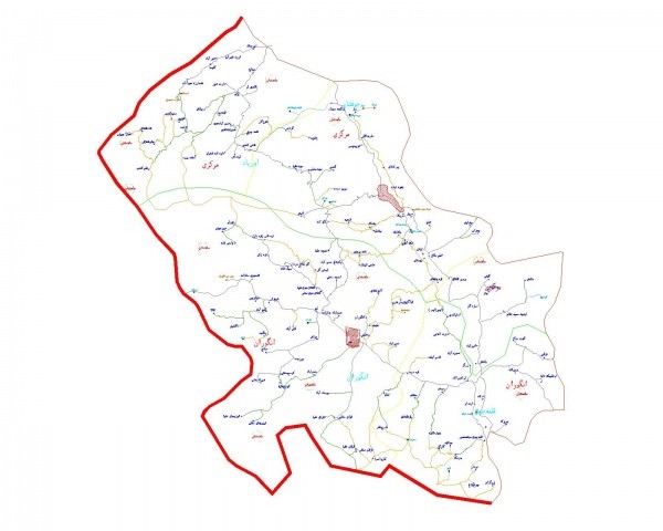 دانلود نقشه اتوکدی شهرستان ماهنشان