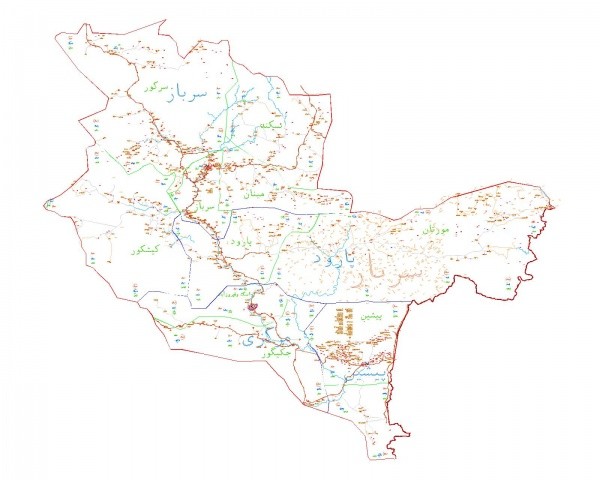 دانلود نقشه اتوکدی شهرستان سرباز