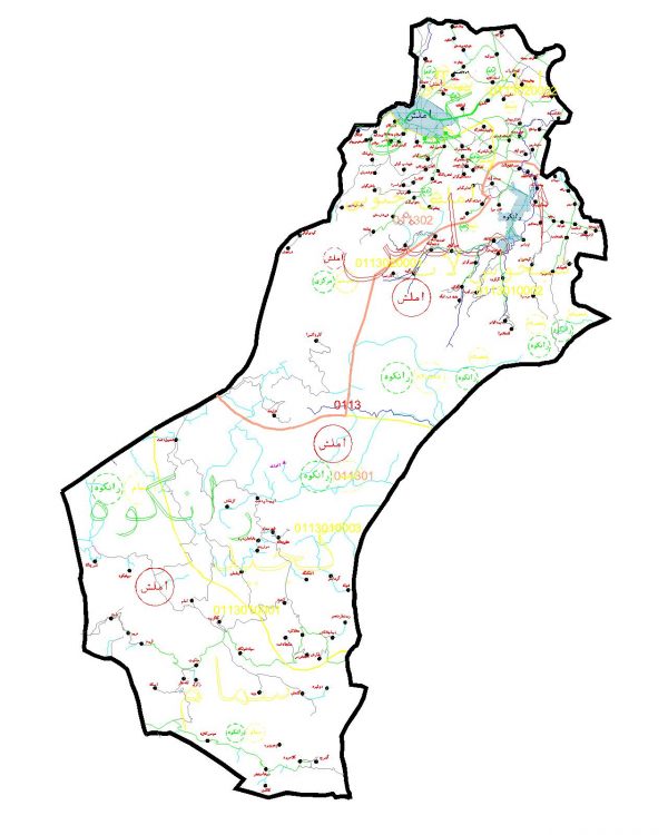 دانلود نقشه اتوکدی شهرستان املش - استان گیلان