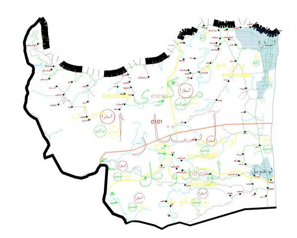 دانلود نقشه اتوکدی شهرستان آستارا - استان گیلان