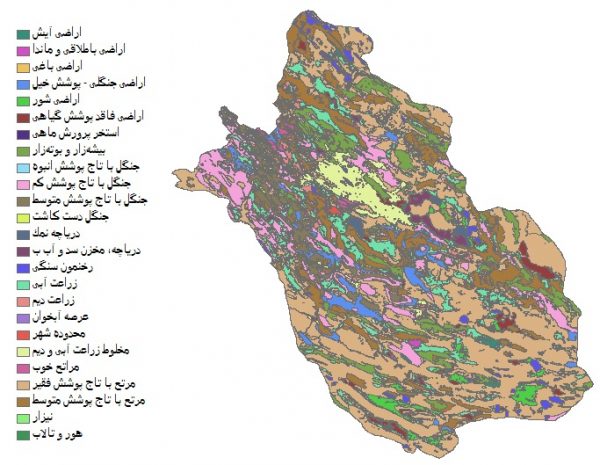دانلود شیپ فایل GIS کاربری اراضی استان فارس