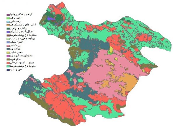 دانلود شیپ فایل GIS کاربری اراضی استان قزوین