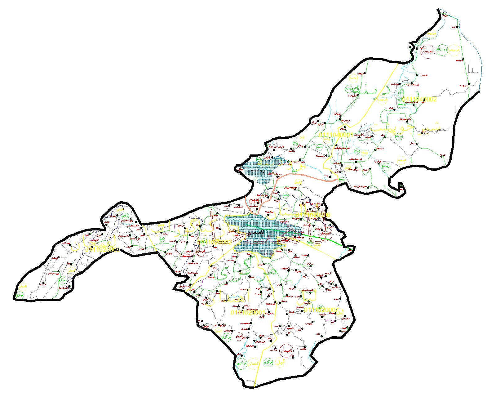 نقشه لاهیجان