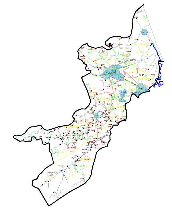 دانلود نقشه اتوکدی شهرستان لنگرود - استان گیلان