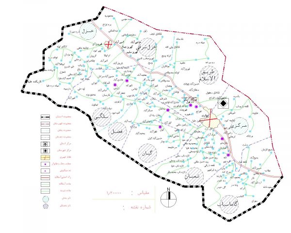 دانلود نقشه اتوکدی شهرستان نهاوند - استان همدان