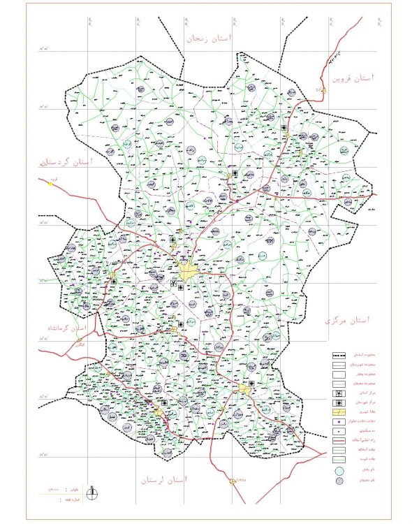 دانلود نقشه اتوکدی استان همدان - کلیه شهرستانها