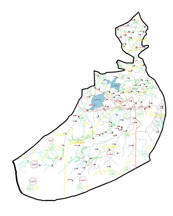 دانلود نقشه اتوکدی شهرستان شفت - استان گیلان
