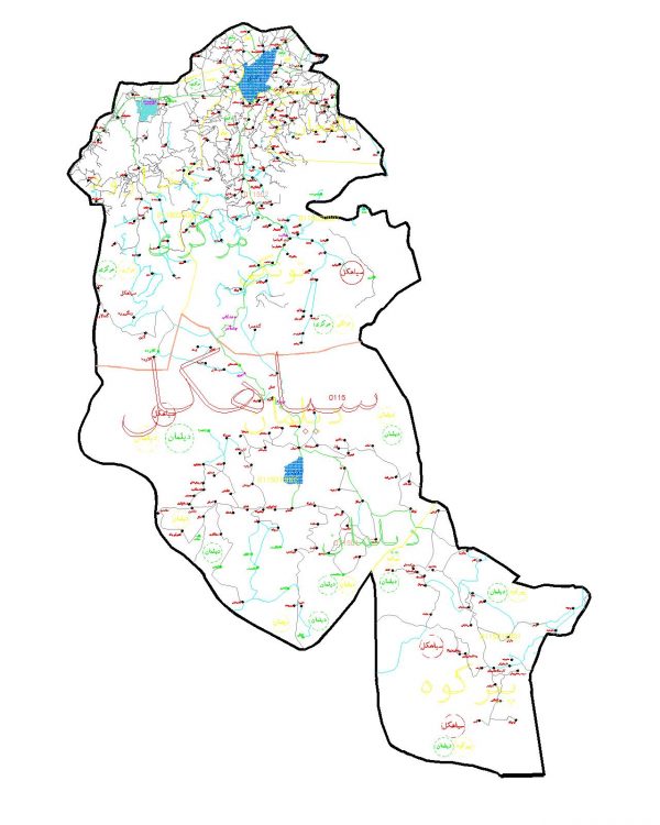 دانلود نقشه اتوکدی شهرستان سیاهکل - استان گیلان