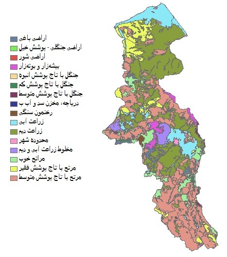 دانلود شیپ فایل GIS کاربری اراضی استان اردبیل