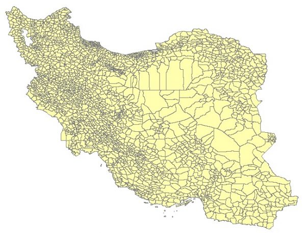 دانلود شیپ فایل GIS دهستان های کل کشور