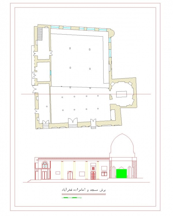 دانلود نقشه اتوکدی امامزاده و مسجد سید سلیمان فخرآباد مشگین شهر-اردبیل