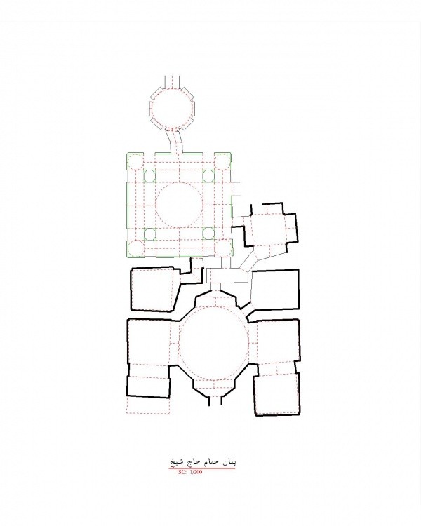 دانلود نقشه اتوکدی حمام تاریخی حاج شیخ اردبیل