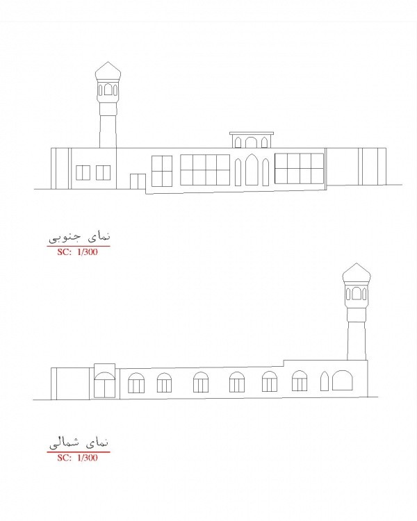 دانلود نقشه اتوکدی مسجد تاریخی میرزا علی اکبر اردبیل