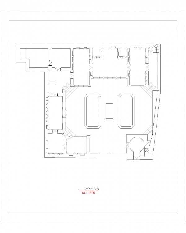 دانلود نقشه اتوکدی خانه تاریخی میرفتاحی اردبیل