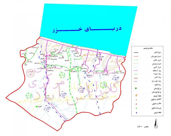 دانلود نقشه اتوکدی شهرستان عباس آباد - استان مازندران