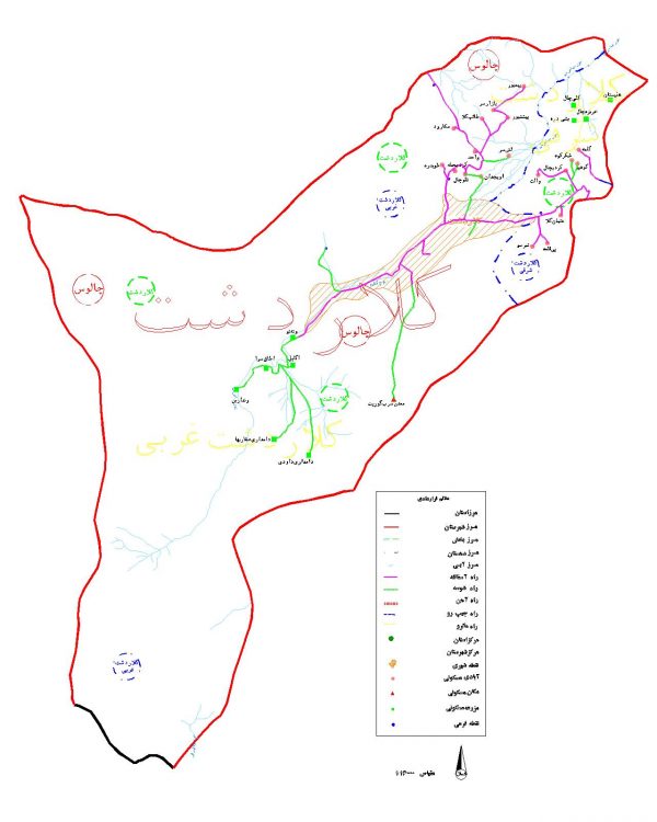 دانلود نقشه اتوکدی شهرستان کلاردشت - استان مازندران