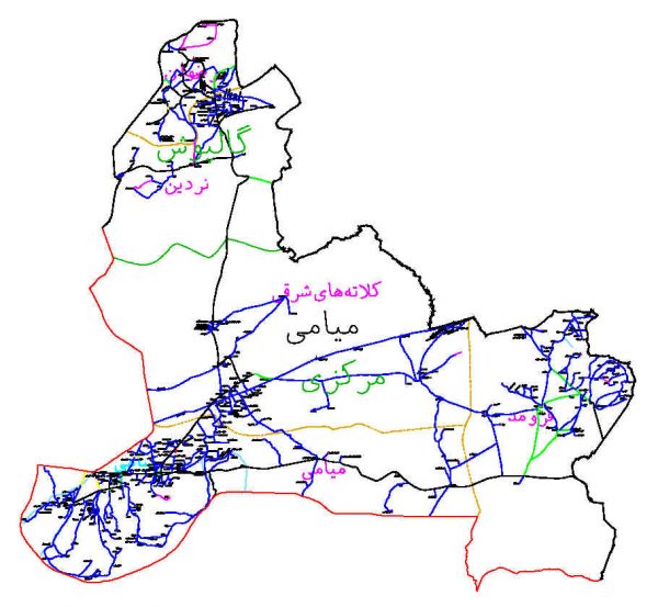 دانلود نقشه اتوکدی شهرستان میامی - استان سمنان