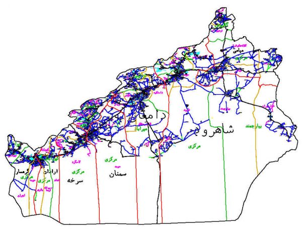 دانلود نقشه اتوکدی استان سمنان - کلیه شهرستانها