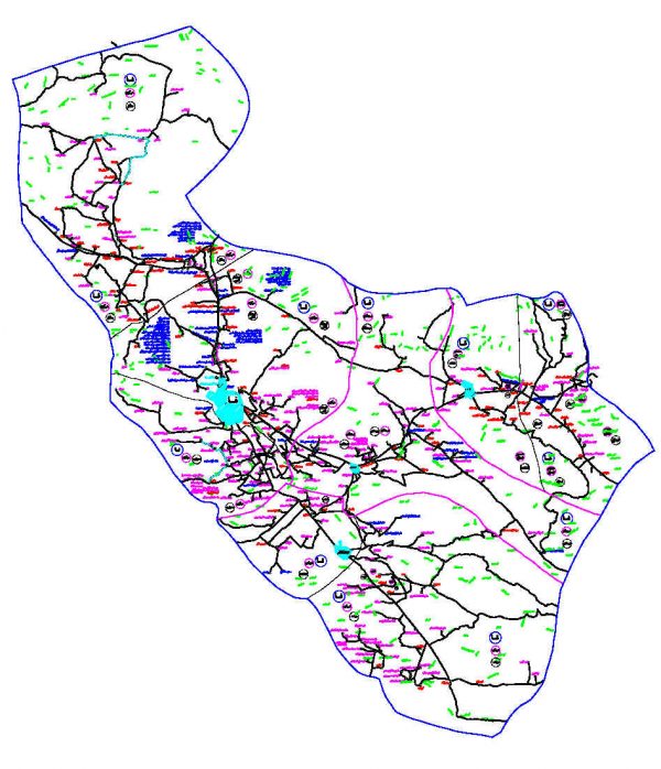 دانلود نقشه اتوکدی شهرستان فسا - استان فارس