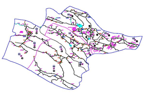 دانلود نقشه اتوکدی شهرستان قیروکارزین - استان فارس