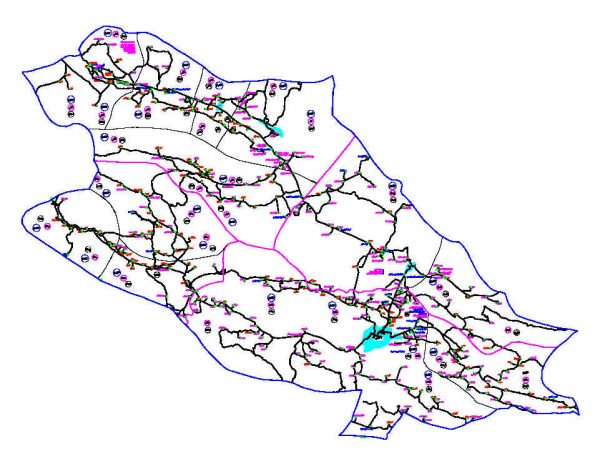 دانلود نقشه اتوکدی شهرستان جهرم - استان فارس