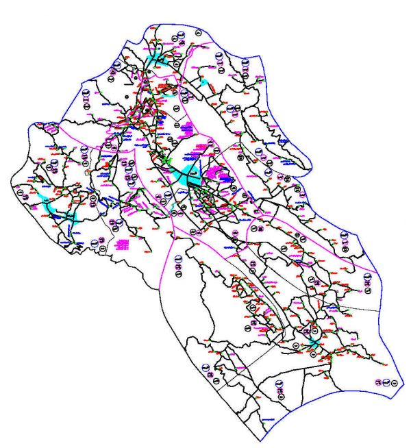 دانلود نقشه اتوکدی شهرستان کازرون - استان فارس