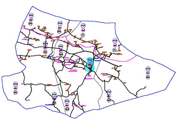 دانلود نقشه اتوکدی شهرستان خرامه - استان فارس