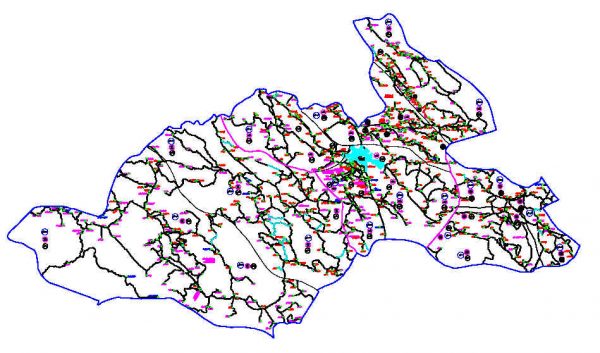 دانلود نقشه اتوکدی شهرستان ممسنی - استان فارس