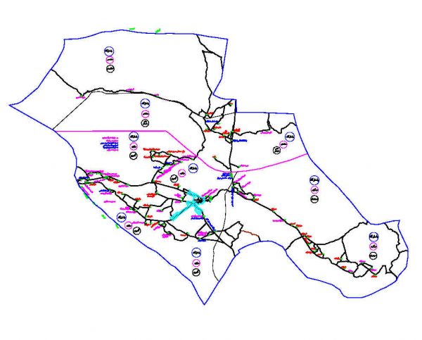 دانلود نقشه اتوکدی شهرستان پاسارگاد - استان فارس