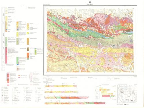 نقشه زمین شناسی فنوج - سیستان و بلوچستان - دانلود نقشه زمین شناسی