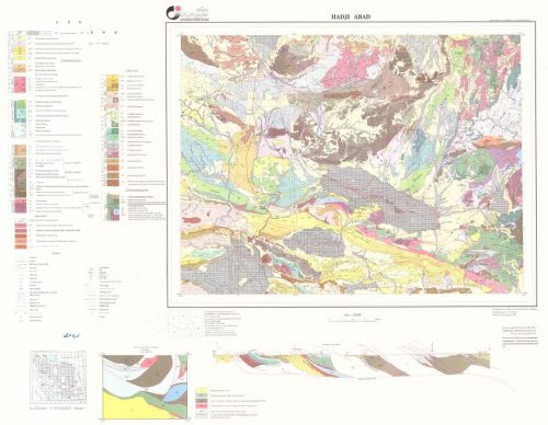 نقشه زمین شناسی حاجی آباد - هرمزگان - دانلود نقشه زمین شناسی