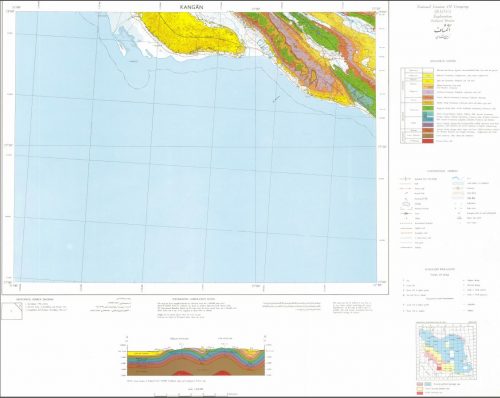 نقشه زمین شناسی کنگان - بوشهر - دانلود نقشه زمین شناسی