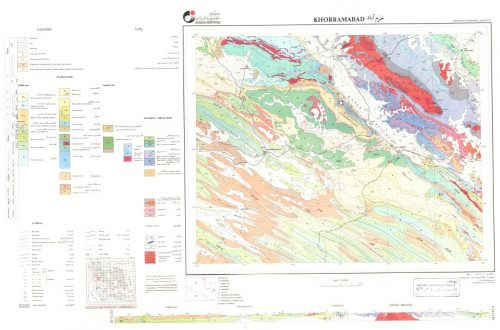 نقشه زمین شناسی خرم آباد - لرستان - دانلود نقشه زمین شناسی
