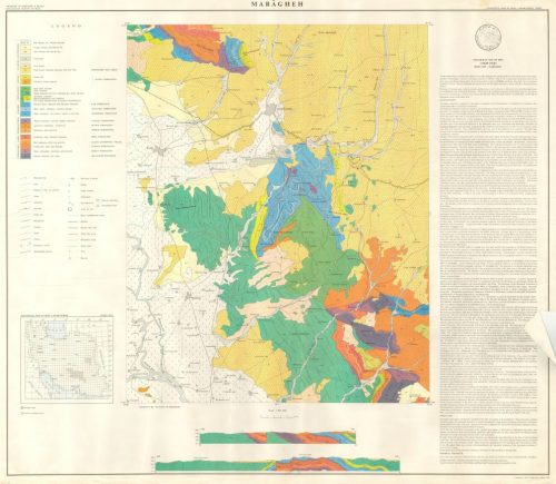 نقشه زمین شناسی مراغه - آذربایجان شرقی - دانلود نقشه زمین شناسی