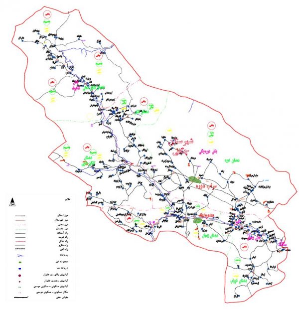نقشه شهرستان چگنی - لرستان - فایل اتوکدی و PDF