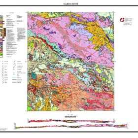 نقشه زمین شناسی ساردوئیه - کرمان - دانلود نقشه زمین شناسی