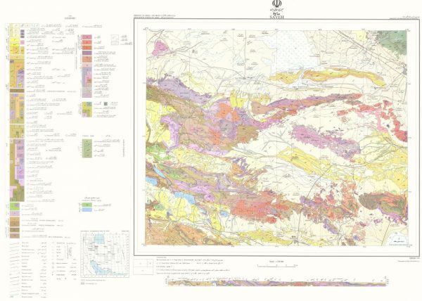 نقشه زمین شناسی ساوه - مرکزی - دانلود نقشه زمین شناسی