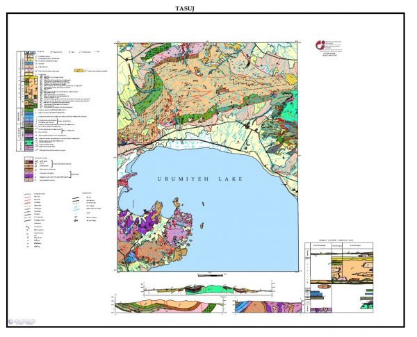 نقشه زمین شناسی تسوج - آذربایجان شرقی - دانلود نقشه زمین شناسی
