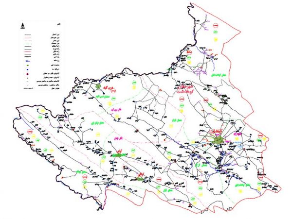 نقشه شهرستان کوهدشت - لرستان - فایل اتوکدی و PDF