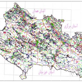 نقشه استان لرستان - کل شهرستانها - فایل اتوکدی و PDF