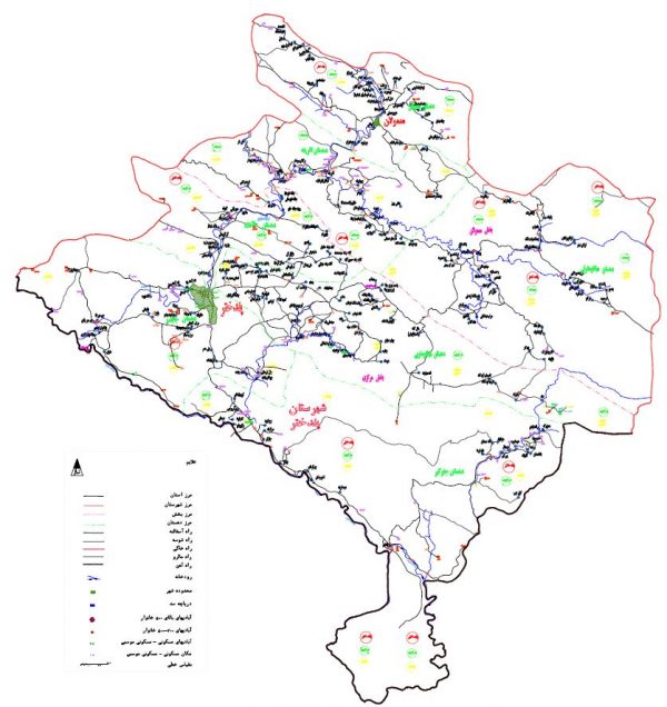 نقشه شهرستان پلدختر - لرستان - فایل اتوکدی و PDF