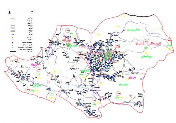 نقشه شهرستان سلسله - لرستان - فایل اتوکدی و PDF