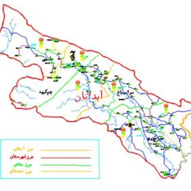نقشه شهرستان آبدانان - ایلام - فایل اتوکدی و PDF